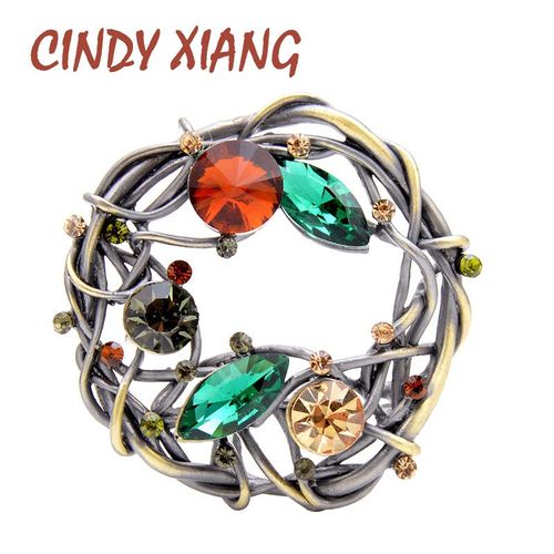 Broche Vintage En Cristal Pour Femme, Tendance Automne Manteau, Luxe, Élégant, Haute Qualité, Nouveauté 2019