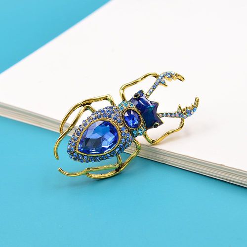Broche Coccinelle En Cristal Pour Femmes, Grande Broche Coccinelle, Mode Vintage Insecte Strass Broche 4 Couleurs Disponibles