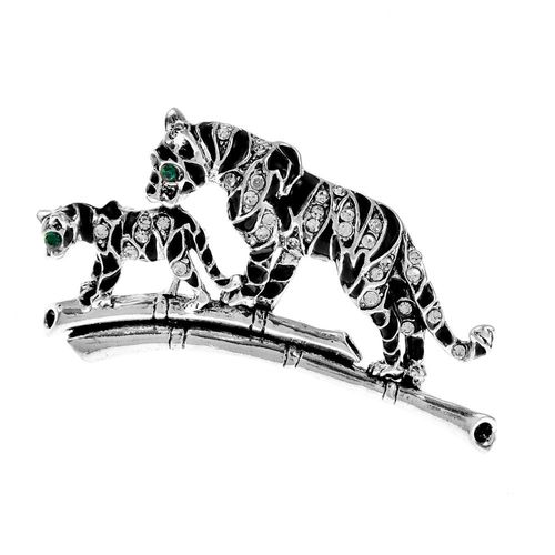 Broche Avec Strass, Léopard, Pour Maman Et Enfant, Broche Animal, ¿Il Vert, Matériau En Alliage, Nouvelle Collection 2021