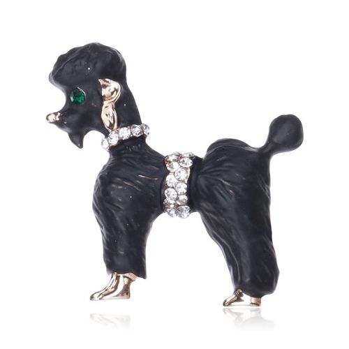 Broche En Émail Pour Chien, Disponible En 2 Couleurs, Pour Femme Et Enfant, Bijoux, Cadeau Créatif, Strass, Animal