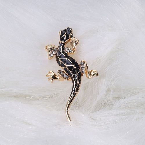 Broche En Strass Pour Hommes, En Émail, Animal Geckos, Vêtements, Bijoux Vintage, Brosch En Métal, Nouvelle Mode