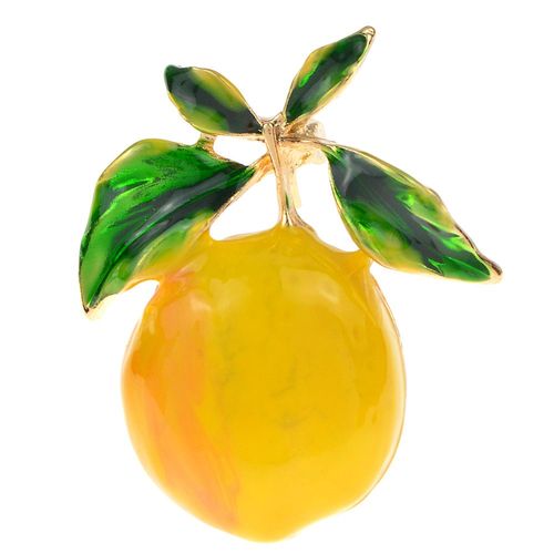 Broche Citron Jaune Pour Femme, Créative, En Émail, Mignon, Fruit, Plante, Accessoires De Fête Décontractés Pour Le Bureau