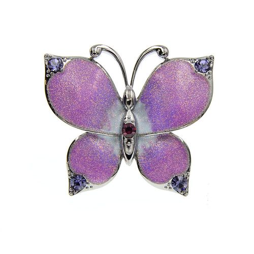 Broches Papillon En Émail Strass Pour Femme, Design D'hiver, Broche Pull, Broche, 2 Couleurs Disponibles, Bijoux Élégants