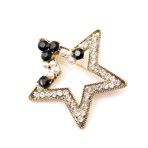 Broches Étoiles Strass Pour Femmes, Vintage, En Alliage, Manteau, Brillant, Élégant, Accessoires De Sac À Main De Haute Qualité