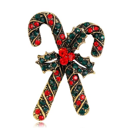 Broches De Noël Pour Femmes, Nouvelle Mode, Strass Or Argent, Broche De Noël, Bijoux Pour Femmes, Cadeaux De Noël