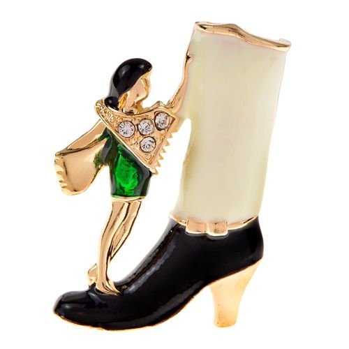 Bottines Créatives À Talons Hauts Pour Femmes, Épingles À Broche, Accessoires Pour Manteau, Émail Mignon, Bijoux Pour Filles
