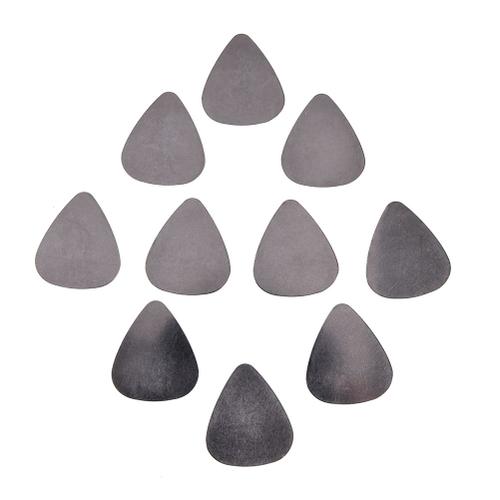 10 Pièces Pas De Logo Impression Coeur Forme Acier Inoxydable Métal Argent Choix Plectrums Pour Guitare Électrique Basse Fournitures