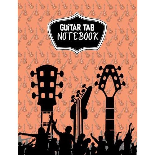 Guitartab Notebook: A Beautiful 6 String Guitar Chord And Tablature Staff Music Paper For Guitar Players, Musicians, Teachers And Students 8.5"X11" - 110 Pages Gift For Guitar Lover,S.