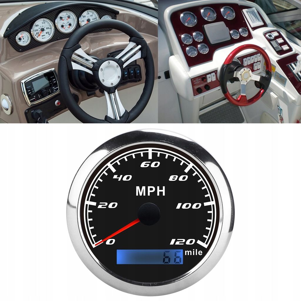 Jauge de compteur de vitesse GPS IP67 120MPH