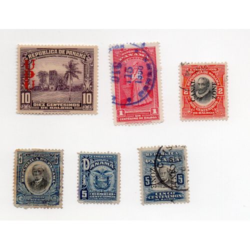 Panama- Lot De 6 Timbres Oblitérés Divers