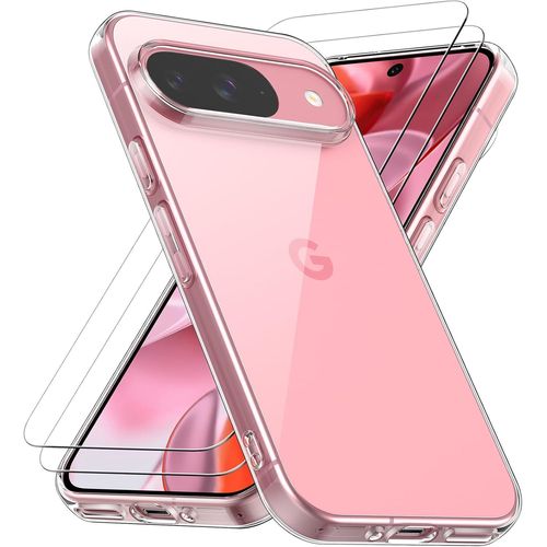 Coque Silicone Transparente + 2 Verres Trempes Pour Google Pixel 9 Little Boutik©