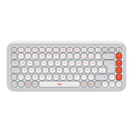 Logitech POP Icon Keys - Clavier - sans fil - Bluetooth LE - QWERTZ - Allemand - blanc cassé, orange