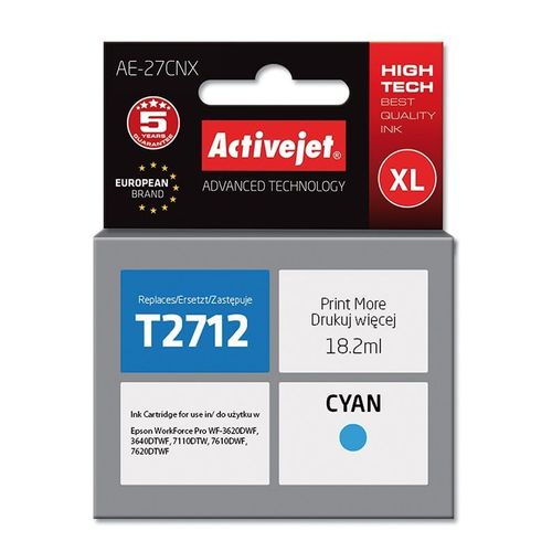 Activejet AE-27CNX cartouche d'encre 1 pièce(s) Compatible Rendement élevé (XL) Cyan