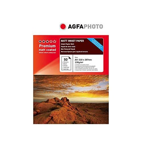 AgfaPhoto AP13050A4M Papier jet d'encre A4 50 Feuilles 130gr mat