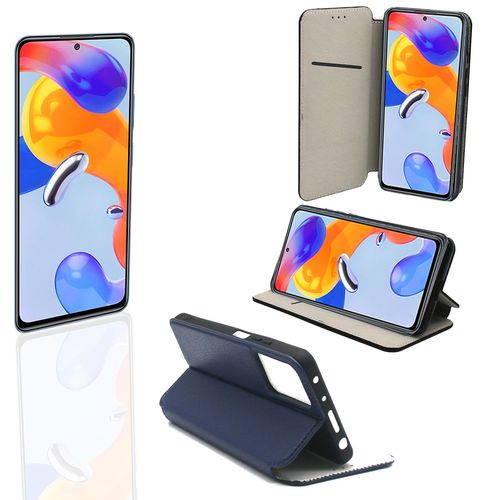 Housse Bleue Pour Xiaomi Redmi Note 12 4g Etui Bleu De Protection Portefeuille À Rabat Avec Porte Cartes Xeptio