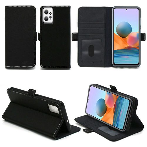 Housse Noire Pour Xiaomi Redmi Note 12 5g Etui Noir De Protection Portefeuille À Rabat Avec Porte Cartes Xeptio