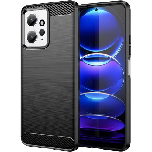 Coque Protection Noire Style Carbone Pour Xiaomi Redmi Note 12 Pro 5g Souple Antichoc Xeptio