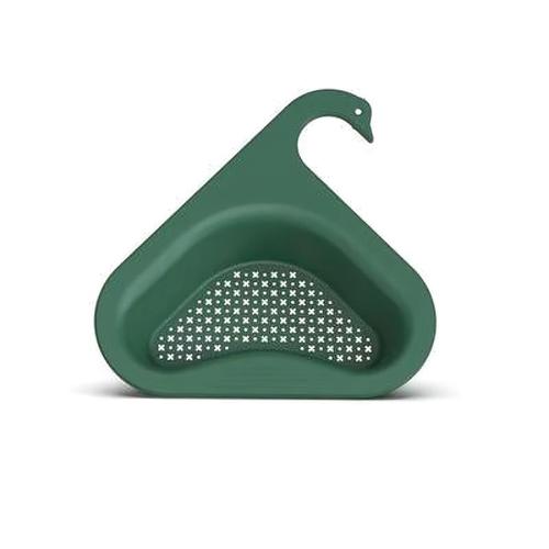 PASSOIRE,green--Panier de vidange en forme de cygne pour évier de cuisine,  support de filtre à soupe, multifonctionnel, pour suspend