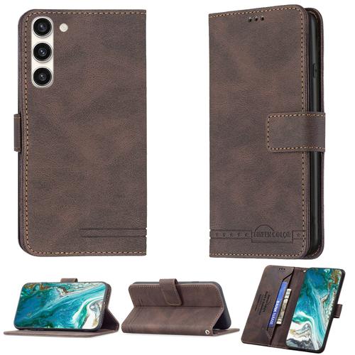 Coque Pour Samsung Galaxy S23+ Plus Coque Compatible Avec Samsung Galaxy S23+ Plus Coque Etui Housse Case Cover Bf09 Brown