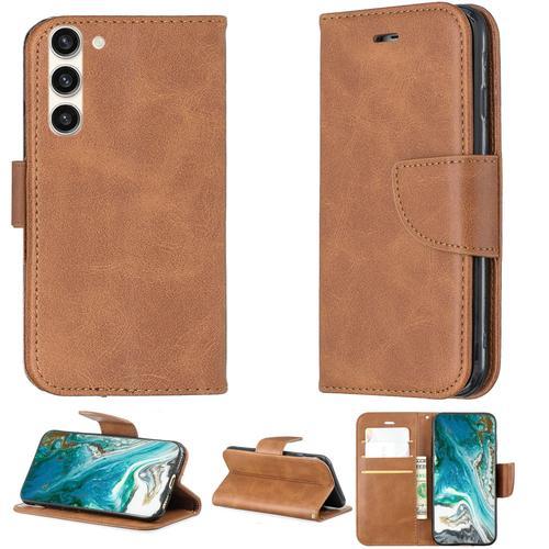 Coque Pour Samsung Galaxy S23+ Plus Coque Compatible Avec Samsung Galaxy S23+ Plus Coque Etui Housse Case Cover Yzw Brown