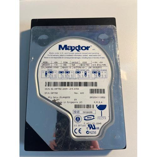 Disque dur MAXTOR IDE 20 Go WAH21PBO