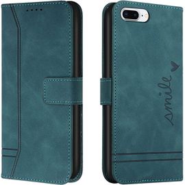 Coque Pour Iphone 8 Plus/Iphone 7 Plus, Portefeuille Housse En Pu Avec Tpu Flip Pochette Housse Pour Iphone 8 Plus/7 Plus (5,5 Pouces) (Vert)