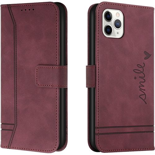 Coque Pour Huawei Y5 2018 / Y5 Prime 2018, Portefeuille Housse En Pu Avec Tpu Flip Pochette Housse Pour Huawei Y5 2018 / Y5 Prime 2018 (Rouge)