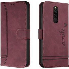 Coque Pour Xiaomi Redmi 8/8a, Portefeuille Housse En Pu Avec Tpu Fermoir Flip Pochette Housse Pour Xiaomi Redmi 8/8a (Rouge)