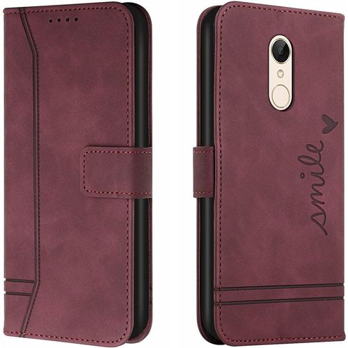 Coque Pour Xiaomi Redmi Note 4/ Note?4x, Portefeuille Housse En Pu Avec Tpu Fermoir Flip Housse Pour Xiaomi Redmi Note 4/ Note?4x (Rouge)