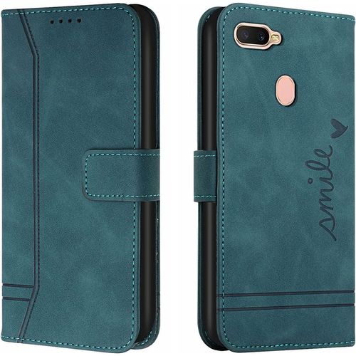 Coque Pour Huawei Honor 9 Lite/P Smart 2018, Portefeuille Housse En Pu Avec Tpu Fermoir Flip Pochette Housse (Vert)