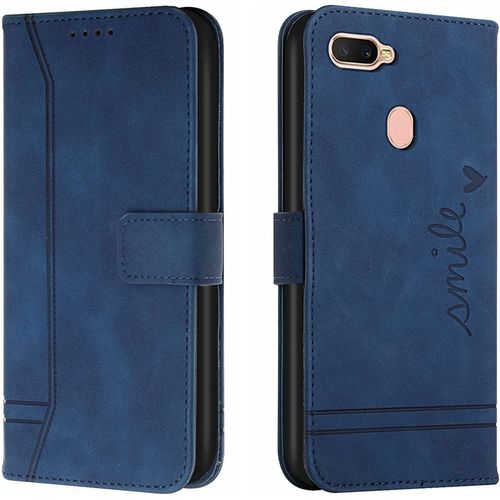 Coque Pour Huawei Honor 9 Lite/P Smart 2018, Portefeuille Housse En Pu Avec Tpu Fermoir Flip Pochette Housse (Bleu)