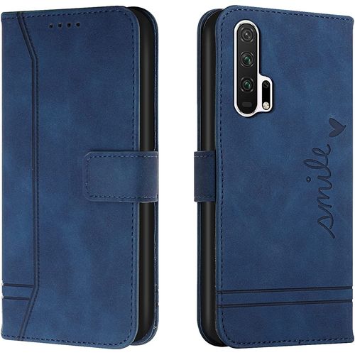Coque Pour Huawei Honor 20 Pro, Portefeuille Housse En Pu Avec Tpu Fermoir Flip Pochette Housse Pour Huawei Honor 20 Pro (Bleu)