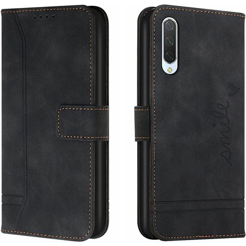 Coque Pour Xiaomi Mi 9, Xiaomi Mi 9, Portefeuille Housse En Pu Avec Tpu Fermoir Flip Pochette Housse Pour Xiaomi Mi 9 (Noir)