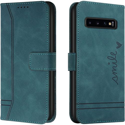 Coque Pour Huawei P10 Lite, Portefeuille Housse En Pu Avec Tpu Fermoir Flip Pochette Housse Pour Huawei P10 Lite (Vert)