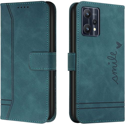 Coque Pour Oppo Realme 9 Pro Plus/Realme 9 Pro +, Portefeuille Housse En Pu Avec Tpu Flip Pochette Housse Pour Realme 9 Pro Plus/Realme 9 Pro + (Vert)