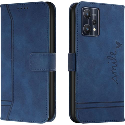 Coque Pour Oppo Realme 9 Pro Plus/Realme 9 Pro +, Portefeuille Housse En Pu Avec Tpu Flip Pochette Housse Pour Realme 9 Pro Plus/Realme 9 Pro + (Bleu)