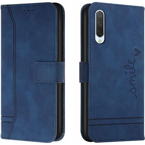 Coque Pour Xiaomi Mi 9, Xiaomi Mi 9, Portefeuille Housse En Pu Avec Tpu Fermoir Flip Pochette Housse Pour Xiaomi Mi 9 (Bleu)