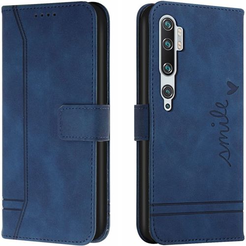 Coque Pour Xiaomi Mi Note 10 / Note 10 Pro/Xiaomi Cc9 Pro, Portefeuille Housse En Pu Avec Tpu Fermoir Flip Pochette Housse (Bleu)
