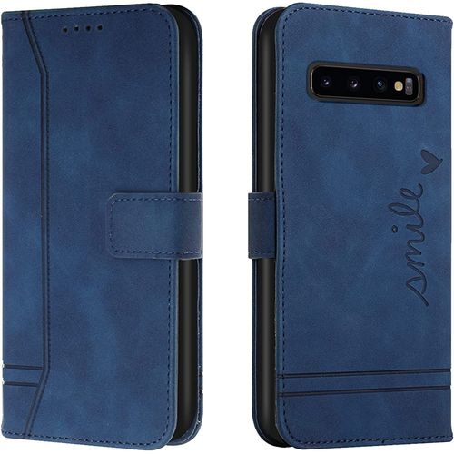 Coque Pour Huawei P10, Portefeuille Housse En Pu Avec Tpu Fermoir Flip Pochette Housse Pour Huawei P10 (Bleu)