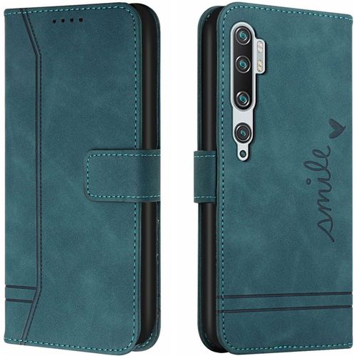 Coque Pour Xiaomi Mi Note 10 / Note 10 Pro/Xiaomi Cc9 Pro, Portefeuille Housse En Pu Avec Tpu Fermoir Flip Pochette Housse (Vert)