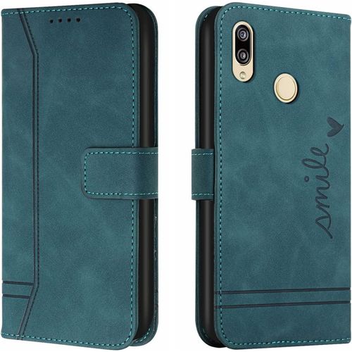 Coque Pour Xiaomi Redmi Note 7 Pro/Note 7/Note 7s, Portefeuille Housse En Pu Avec Tpu Fermoir Flip Pochette Housse (Vert)