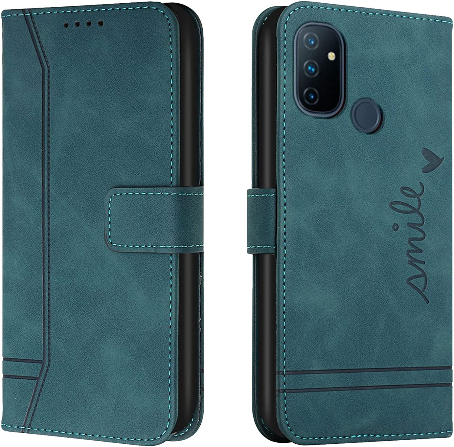 Coque Pour Oneplus Nord 100 4g, Portefeuille Housse En Pu Avec Tpu Fermoir Flip Pochette Housse Pour Oneplus Nord 100 4g (Vert)