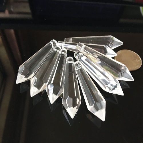 Lustre En Verre Transparent Cristal, 5 Pièces, Lampe Prismes, Pendentif, 55mm, Perle, Bricolage, Attrape-Soleil Suspendu, Bacs À Glaçons