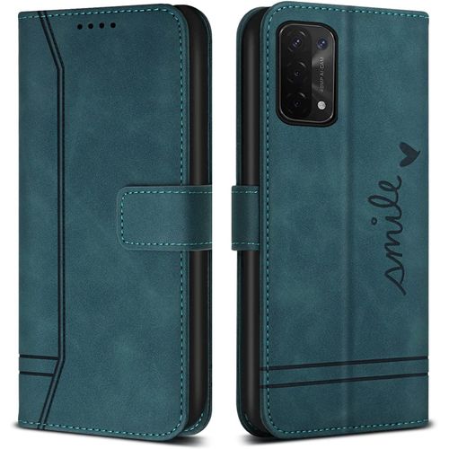 Coque Pour Oppo A54 5g / Oppo A74 5g / Oppo A93 5g, Avec Magnetique, Flip Pochette Housse Pour Oppo A54 5g / Oppo A74 5g / Oppo A93 5g Protection, Vert