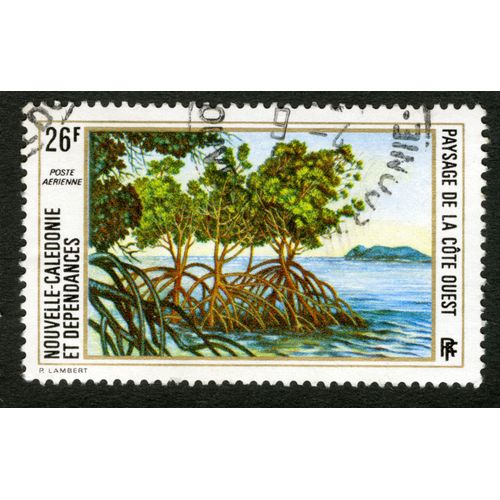 Timbre Oblitéré Nouvelle-Calédonie Et Dépendances, Poste Aérienne, Paysage De La Côte Ouest, Rf, 26 F