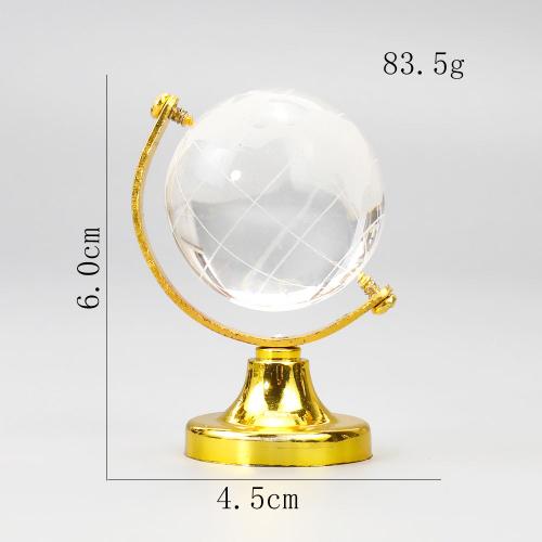 Globe terrestre Rond Carte du Monde Boule de Verre en Cristal