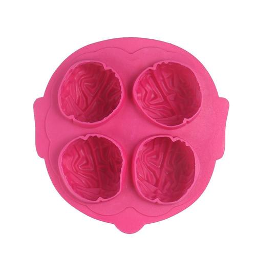 Moule en Silicone pour cerveau humain Zombie, pour gâteau d'halloween, bonbons, Cubes de glace de noël, pudding chocolats, décor amusant, bricolage