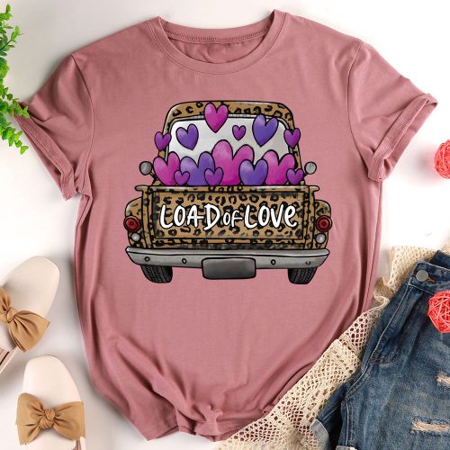 T-Shirt Manches Courtes Pour Homme Et Femme, Estival Et Féminin, Avec C¿Ur De Voiture, Plusieurs Couleurs Au Choix, S-Xxl