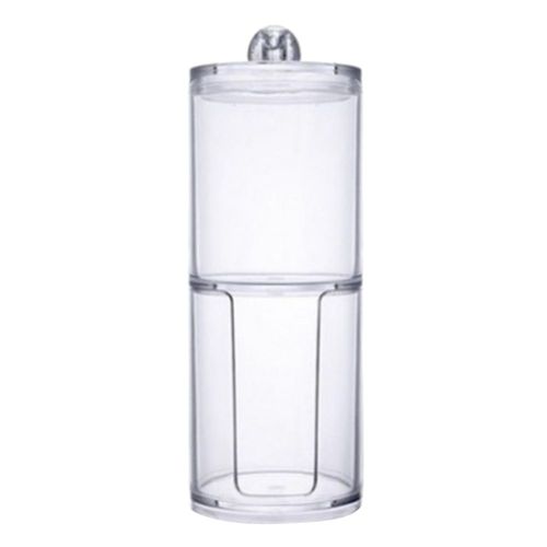 Boîte de rangement en plexiglas ronde multi fonction, conteneur, benne, casier pour placer des cotons tiges, des produits de beauté, maquillage, bijoux, ou bonbons