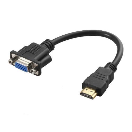 Adaptateur mâle vers VGA D-SUB, câble, 15 broches, femelle, Compatible HDMI, pour projecteur DVD HDTV, PlayStation 4, PS4/3 TV BOX